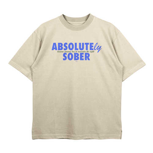 UNBC Absolutely Sober oversized graphic t-shirt front print – witty streetwear tee India